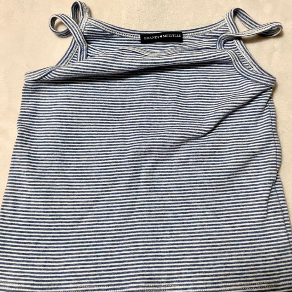 Brandy Melville Blue/White Tank